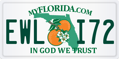 FL license plate EWLI72