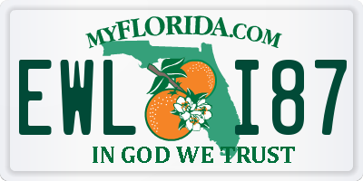 FL license plate EWLI87