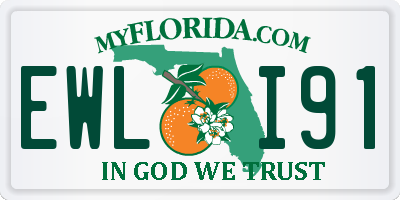 FL license plate EWLI91