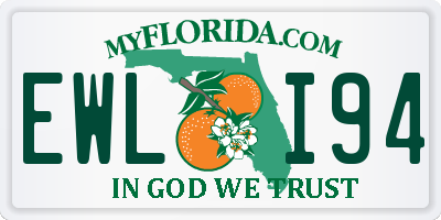 FL license plate EWLI94