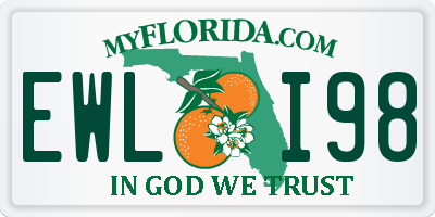 FL license plate EWLI98