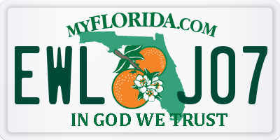 FL license plate EWLJ07