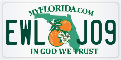 FL license plate EWLJ09