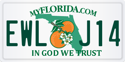 FL license plate EWLJ14