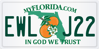 FL license plate EWLJ22