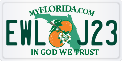 FL license plate EWLJ23