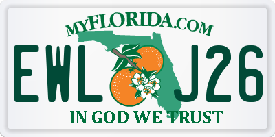 FL license plate EWLJ26