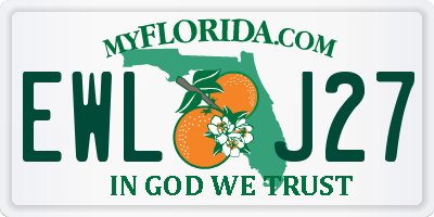 FL license plate EWLJ27