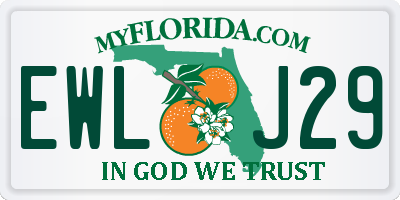 FL license plate EWLJ29