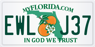 FL license plate EWLJ37