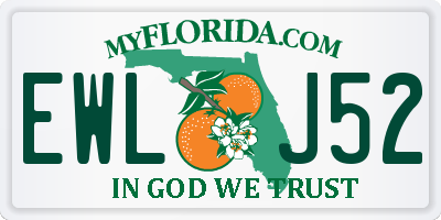 FL license plate EWLJ52