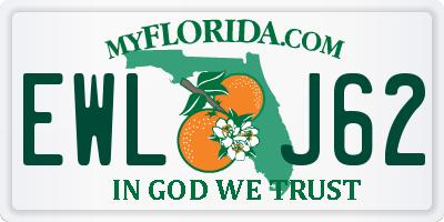 FL license plate EWLJ62