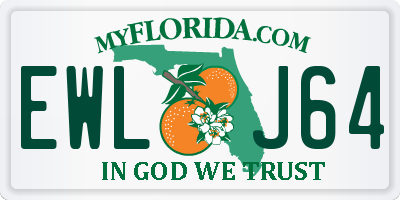 FL license plate EWLJ64