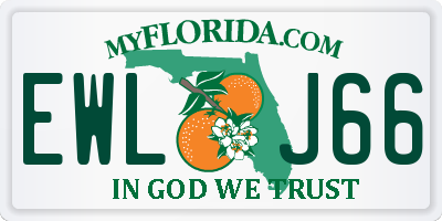FL license plate EWLJ66