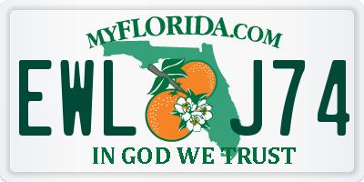 FL license plate EWLJ74