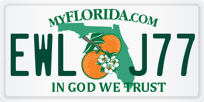 FL license plate EWLJ77