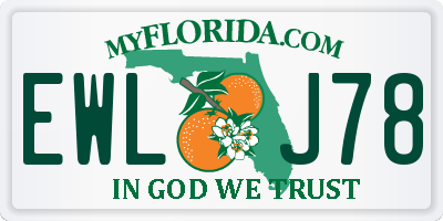 FL license plate EWLJ78