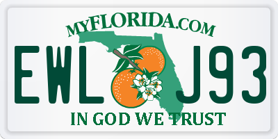 FL license plate EWLJ93
