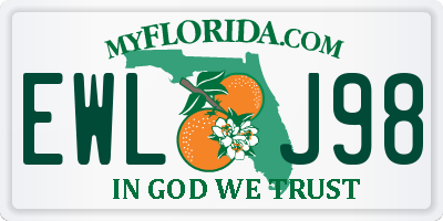FL license plate EWLJ98