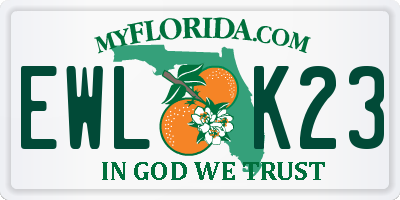 FL license plate EWLK23