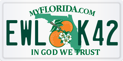 FL license plate EWLK42