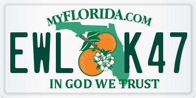 FL license plate EWLK47