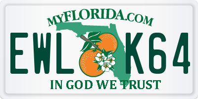 FL license plate EWLK64