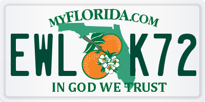 FL license plate EWLK72