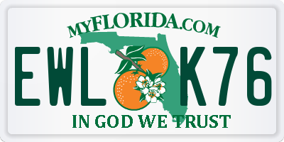 FL license plate EWLK76