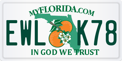 FL license plate EWLK78