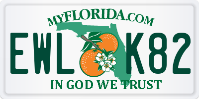 FL license plate EWLK82