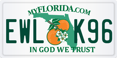 FL license plate EWLK96