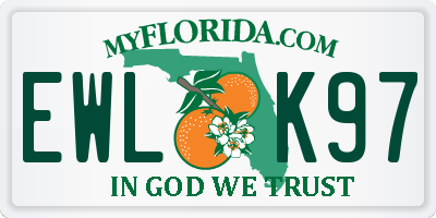FL license plate EWLK97