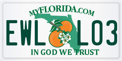 FL license plate EWLL03