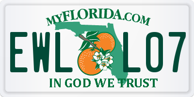 FL license plate EWLL07