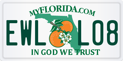 FL license plate EWLL08
