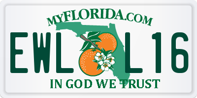 FL license plate EWLL16