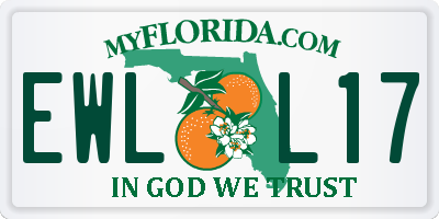 FL license plate EWLL17
