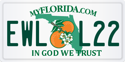 FL license plate EWLL22
