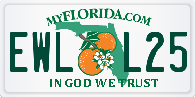 FL license plate EWLL25