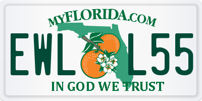 FL license plate EWLL55