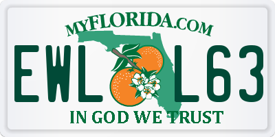 FL license plate EWLL63