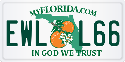 FL license plate EWLL66