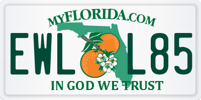 FL license plate EWLL85