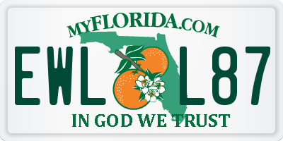 FL license plate EWLL87