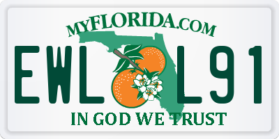 FL license plate EWLL91