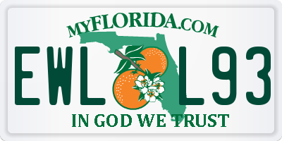 FL license plate EWLL93