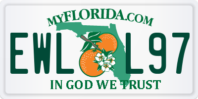 FL license plate EWLL97