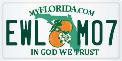 FL license plate EWLM07