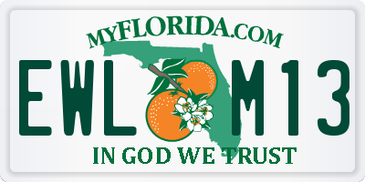 FL license plate EWLM13